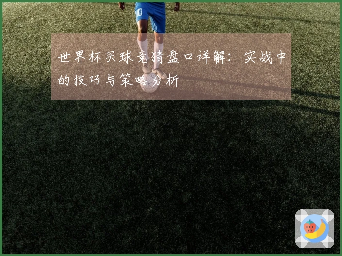 世界杯买球竞猜盘口详解：实战中的技巧与策略分析